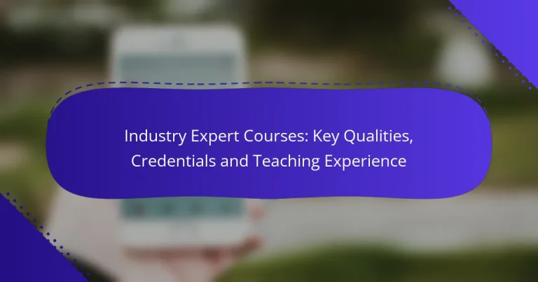 Kurzy průmyslových expertů: Klíčové vlastnosti, oprávnění a pedagogické zkušenosti