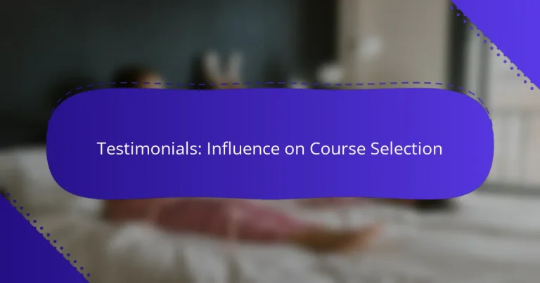 Reference: Vliv na výběr kurzu